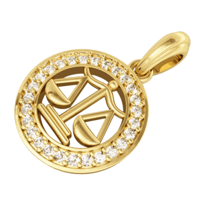 Libra Charm in Gold